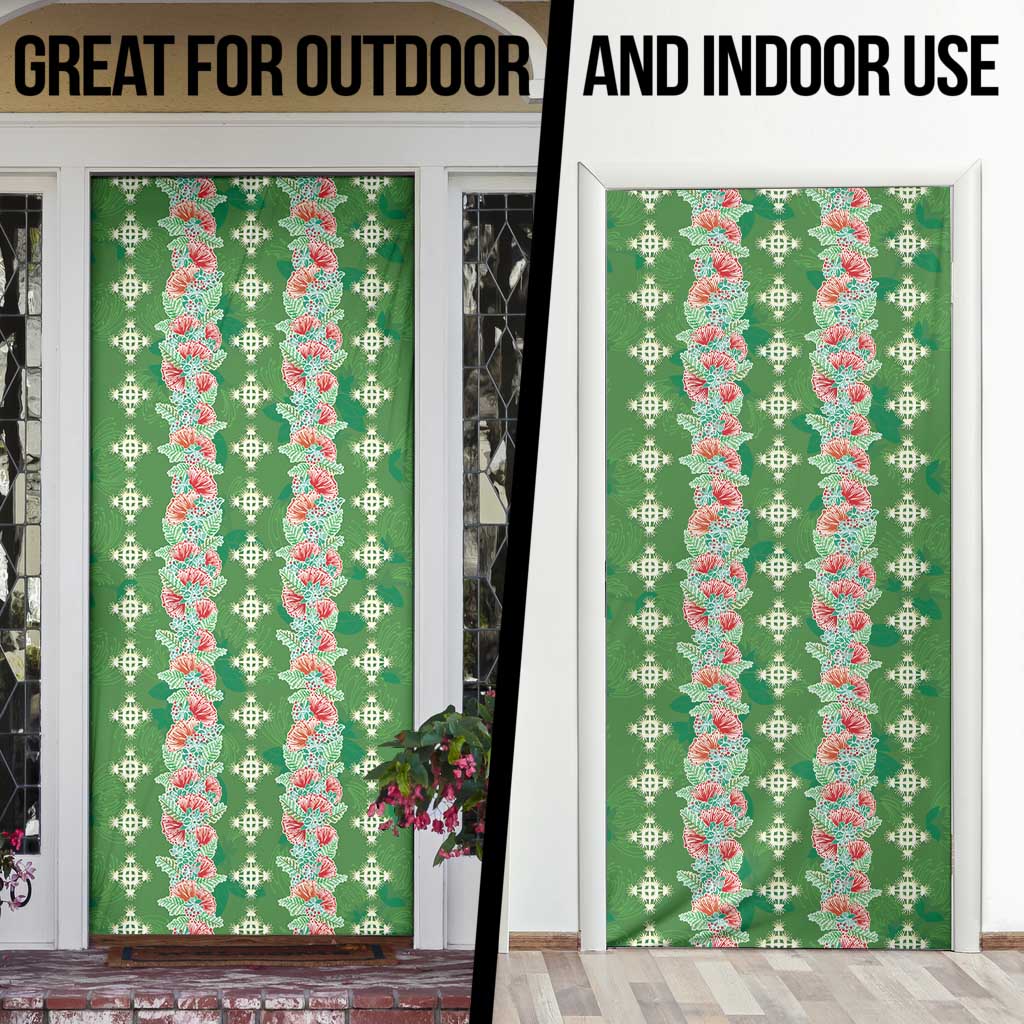 Hawaii Ohia Lehua Door Cover Tropical Vibes Green LT05 - Polynesian Pride