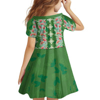 Hawaii Ohia Lehua Family Matching Off Shoulder Maxi Dress and Hawaiian Shirt Tropical Vibes Green