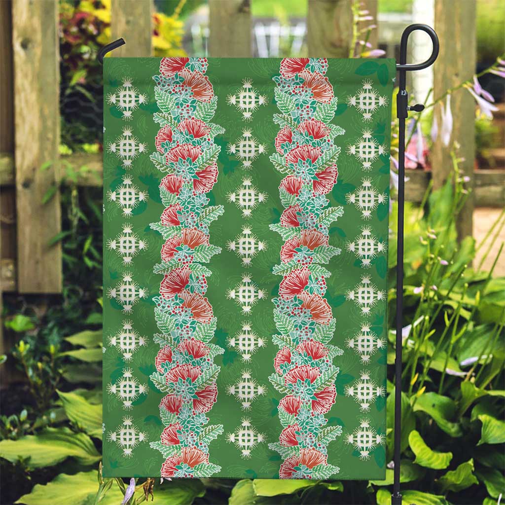 Hawaii Ohia Lehua Garden Flag Tropical Vibes Green LT05 Garden Flag Green - Polynesian Pride