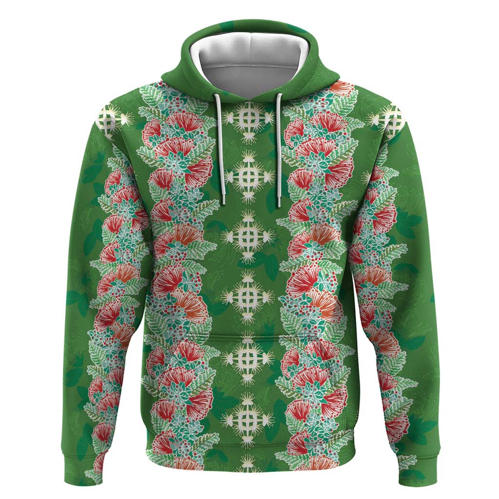 Hawaii Ohia Lehua Hoodie Tropical Vibes Green LT05 Pullover Hoodie Green - Polynesian Pride