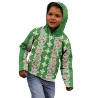 Hawaii Ohia Lehua Kid Hoodie Tropical Vibes Green LT05 - Polynesian Pride