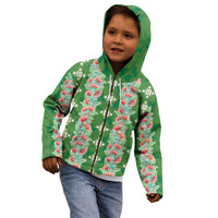 Hawaii Ohia Lehua Kid Hoodie Tropical Vibes Green LT05 - Polynesian Pride