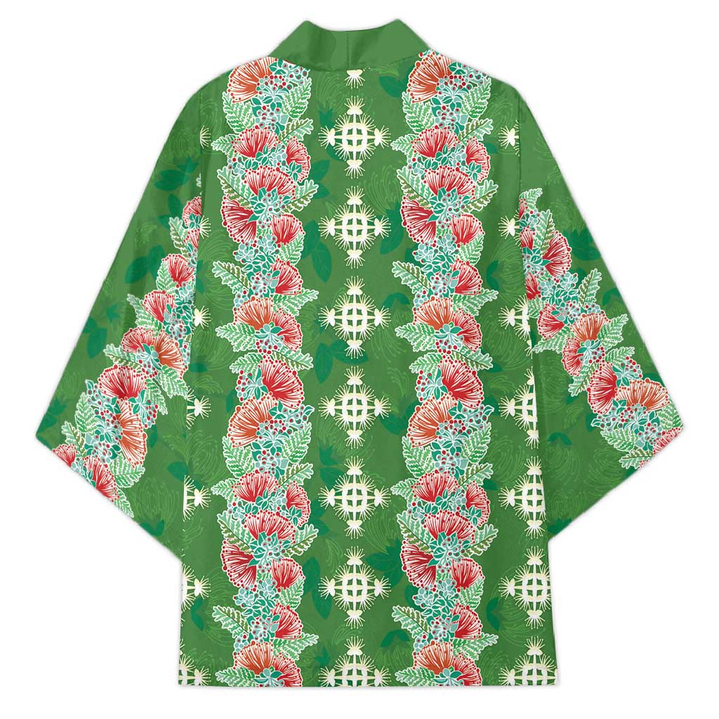 Hawaii Ohia Lehua Kimono Tropical Vibes Green LT05 - Polynesian Pride