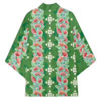 Hawaii Ohia Lehua Kimono Tropical Vibes Green LT05 - Polynesian Pride