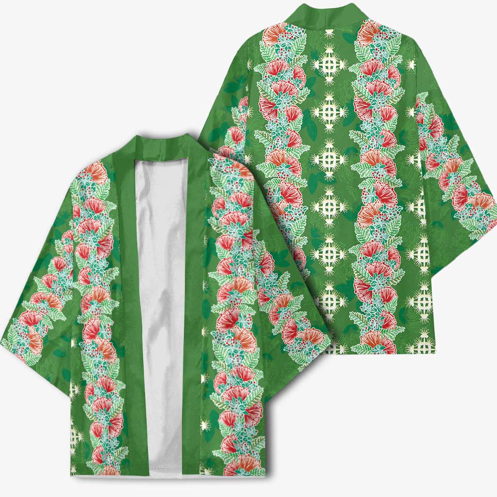 Hawaii Ohia Lehua Kimono Tropical Vibes Green LT05 - Polynesian Pride