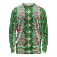 Hawaii Ohia Lehua Long Sleeve Shirt Tropical Vibes Green