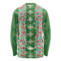 Hawaii Ohia Lehua Long Sleeve Shirt Tropical Vibes Green