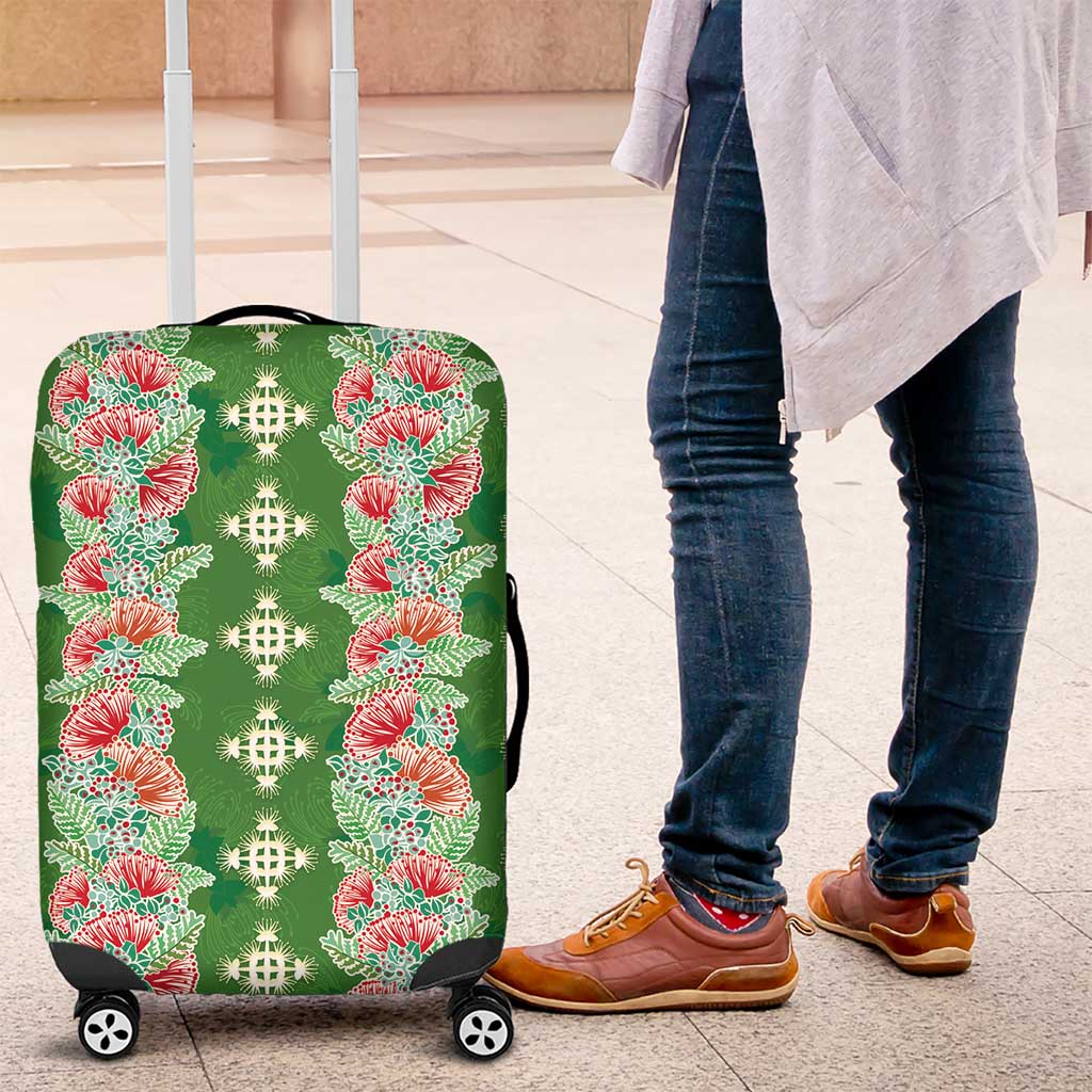Hawaii Ohia Lehua Luggage Cover Tropical Vibes Green