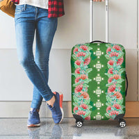 Hawaii Ohia Lehua Luggage Cover Tropical Vibes Green