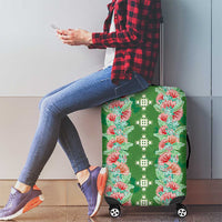 Hawaii Ohia Lehua Luggage Cover Tropical Vibes Green