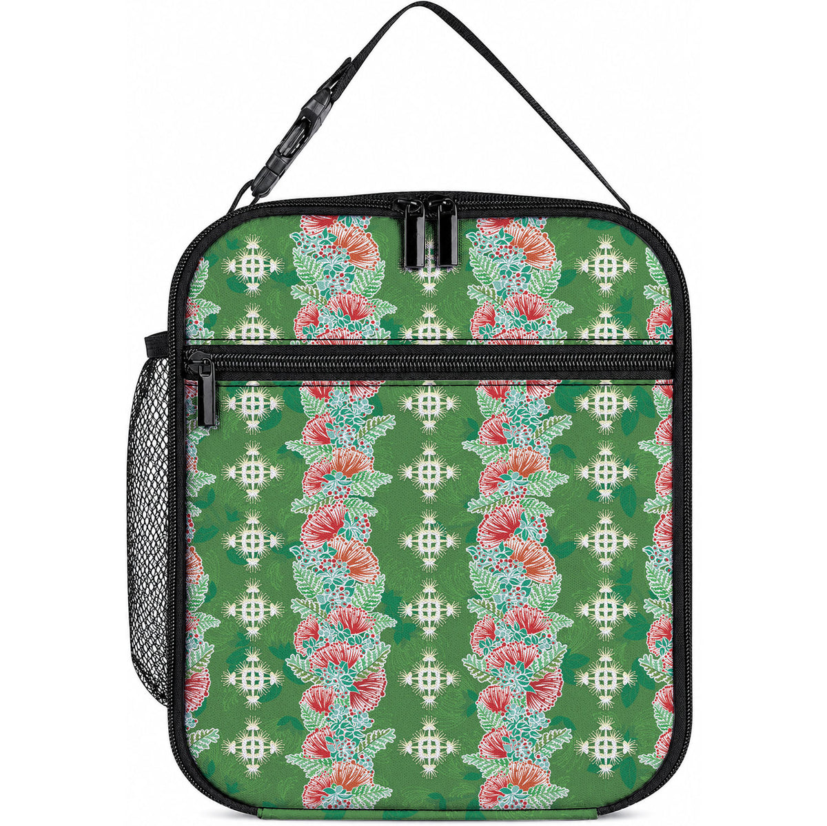 Hawaii Ohia Lehua Lunch Bag Tropical Vibes Green LT05 10.2 × 8.3 × 4.3 inch Green - Polynesian Pride