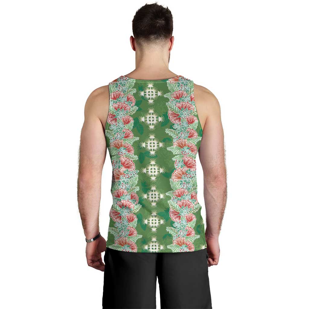 Hawaii Ohia Lehua Men Tank Top Tropical Vibes Green LT05 - Polynesian Pride