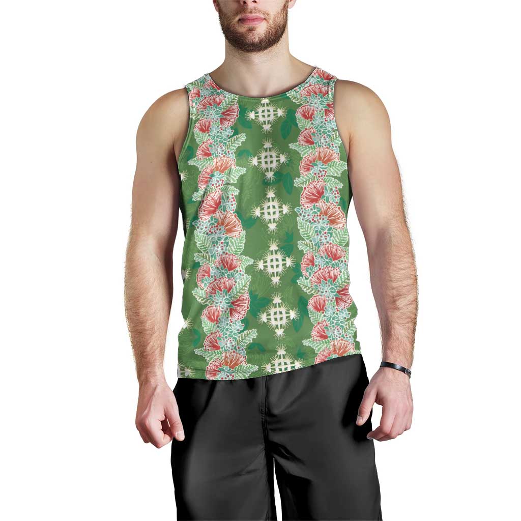 Hawaii Ohia Lehua Men Tank Top Tropical Vibes Green LT05 - Polynesian Pride