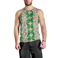 Hawaii Ohia Lehua Men Tank Top Tropical Vibes Green LT05 - Polynesian Pride