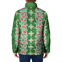 Hawaii Ohia Lehua Padded Jacket Tropical Vibes Green LT05 - Polynesian Pride