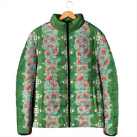 Hawaii Ohia Lehua Padded Jacket Tropical Vibes Green LT05 - Polynesian Pride