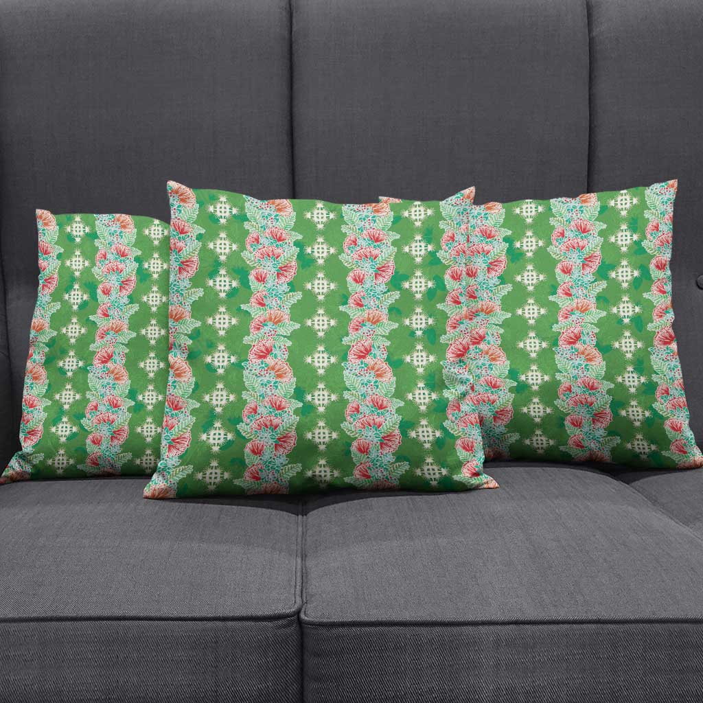 Hawaii Ohia Lehua Pillow Cover Tropical Vibes Green LT05 - Polynesian Pride