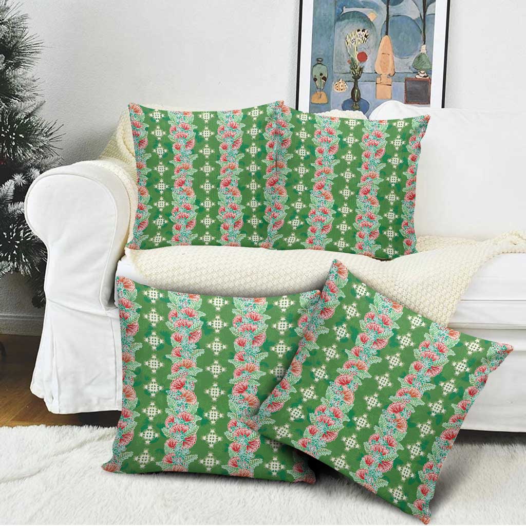Hawaii Ohia Lehua Pillow Cover Tropical Vibes Green LT05 - Polynesian Pride