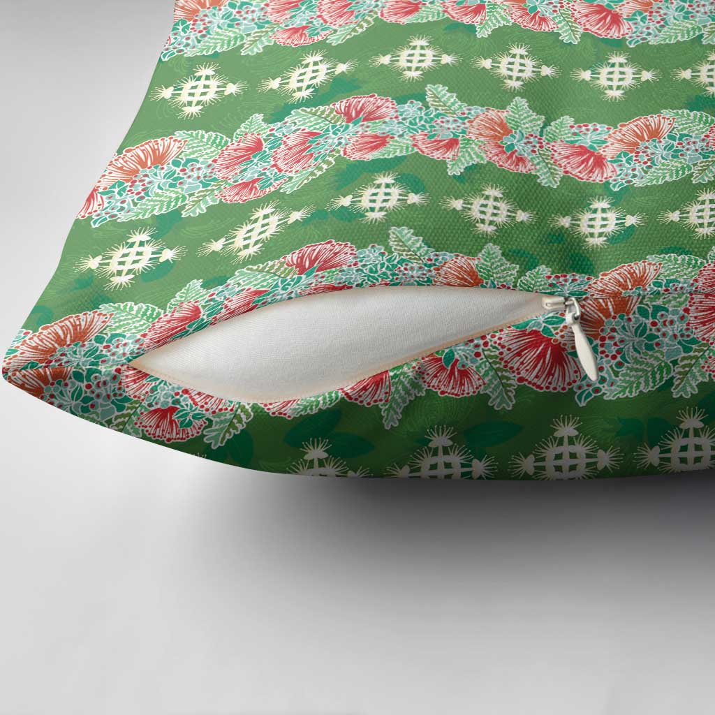 Hawaii Ohia Lehua Pillow Cover Tropical Vibes Green LT05 - Polynesian Pride
