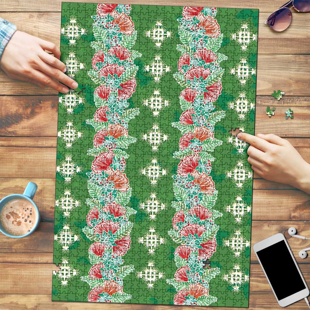 Hawaii Ohia Lehua Puzzle Tropical Vibes Green LT05 Green - Polynesian Pride