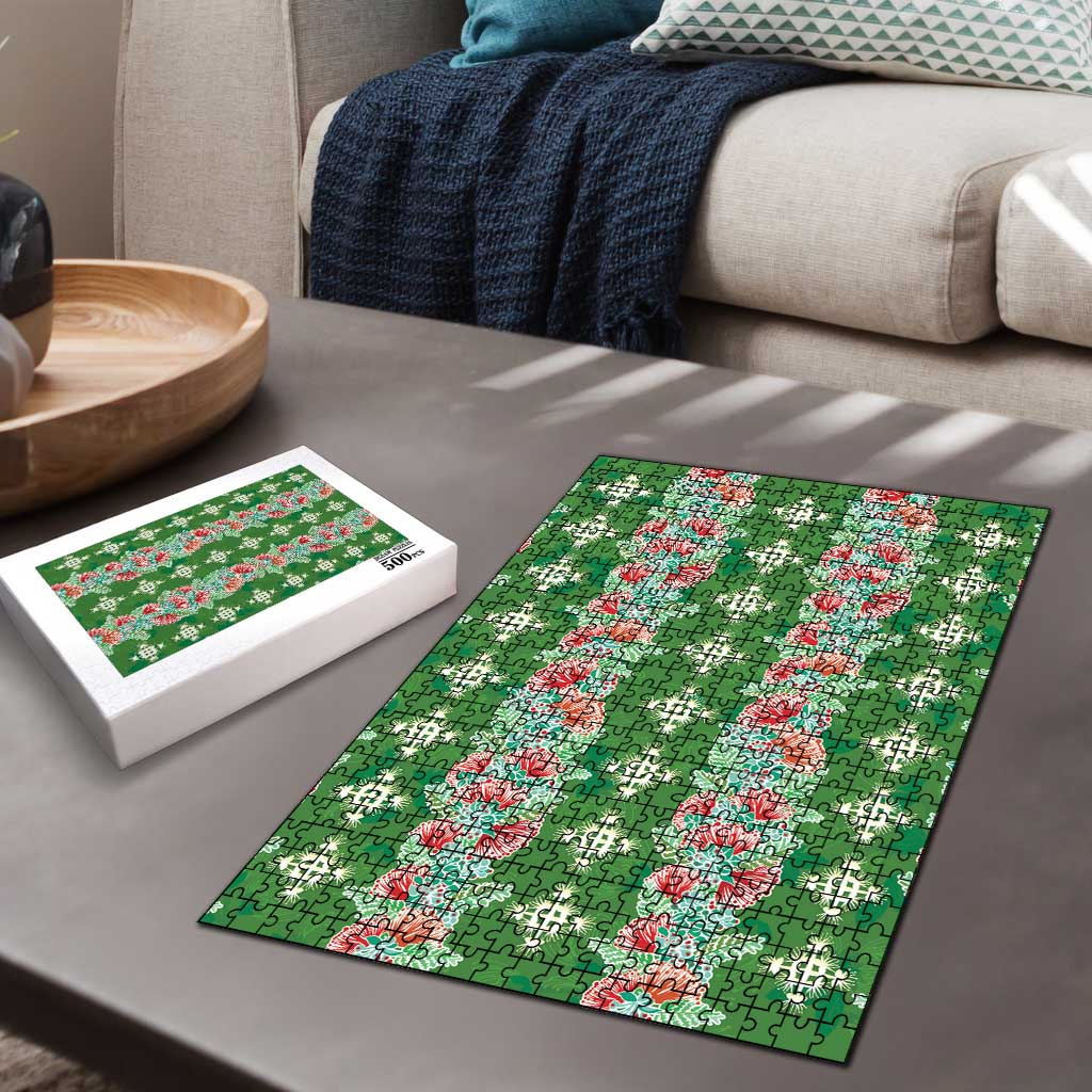 Hawaii Ohia Lehua Puzzle Tropical Vibes Green LT05 - Polynesian Pride