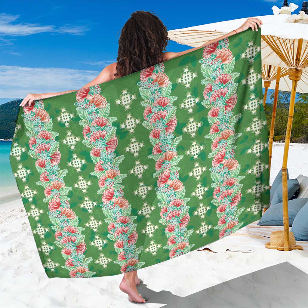 Hawaii Ohia Lehua Sarong Tropical Vibes Green LT05 One Size 44 x 66 inches Green - Polynesian Pride