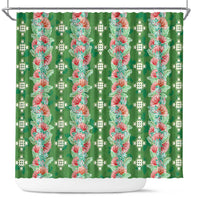 Hawaii Ohia Lehua Shower Curtain Tropical Vibes Green LT05 Green - Polynesian Pride