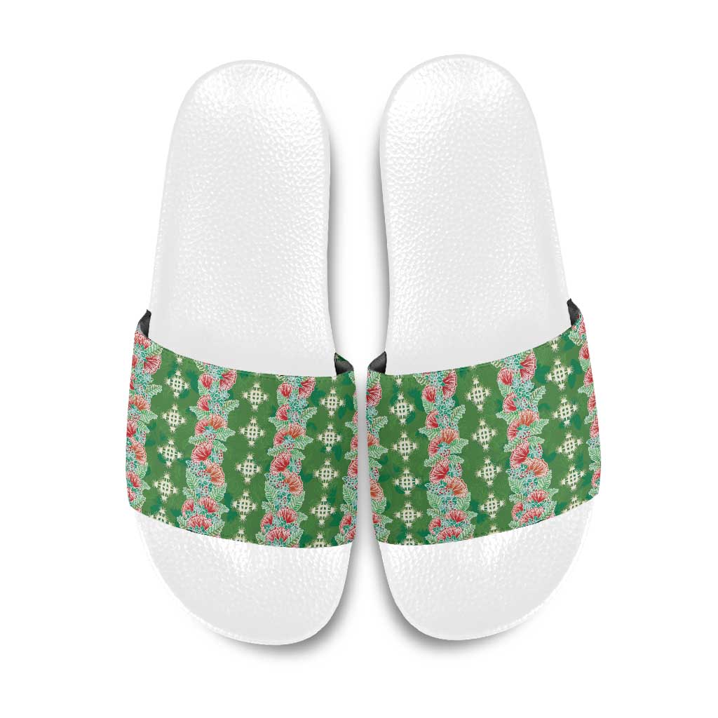 Hawaii Ohia Lehua Slide Sandals Tropical Vibes Green LT05 Green - Polynesian Pride