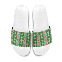 Hawaii Ohia Lehua Slide Sandals Tropical Vibes Green LT05 Green - Polynesian Pride
