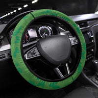 Hawaii Ohia Lehua Steering Wheel Cover Tropical Vibes Green LT05 Universal Fit Green - Polynesian Pride