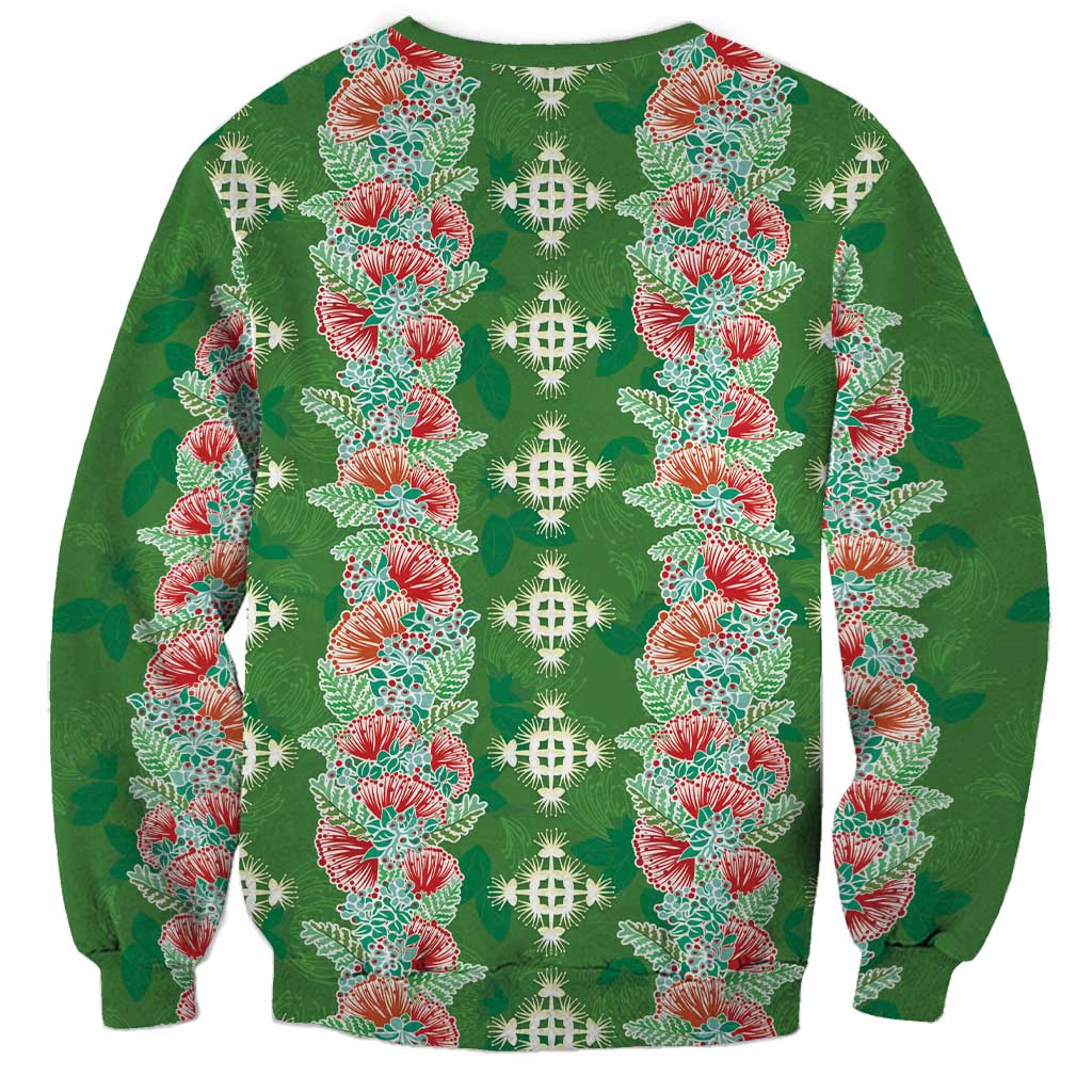 Hawaii Ohia Lehua Sweatshirt Tropical Vibes Green LT05 - Polynesian Pride