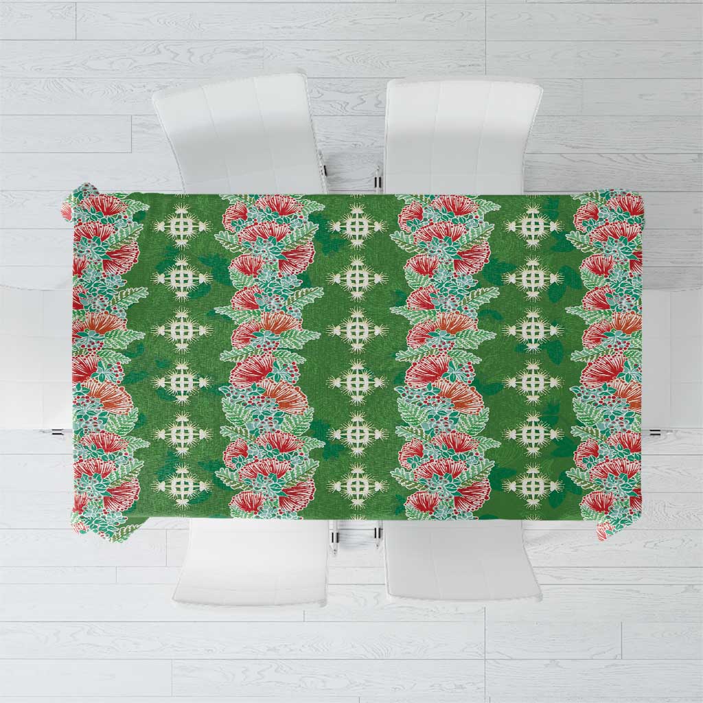 Hawaii Ohia Lehua Tablecloth Tropical Vibes Green LT05 Green - Polynesian Pride