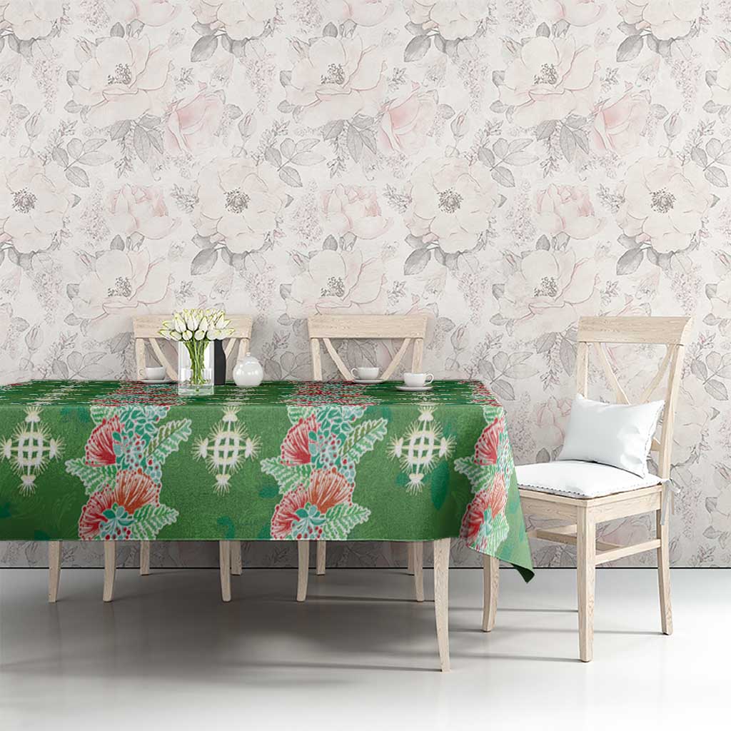 Hawaii Ohia Lehua Tablecloth Tropical Vibes Green LT05 - Polynesian Pride