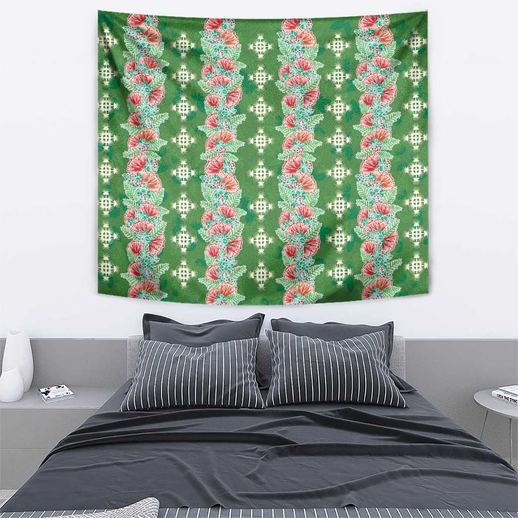 Hawaii Ohia Lehua Tapestry Tropical Vibes Green LT05 - Polynesian Pride