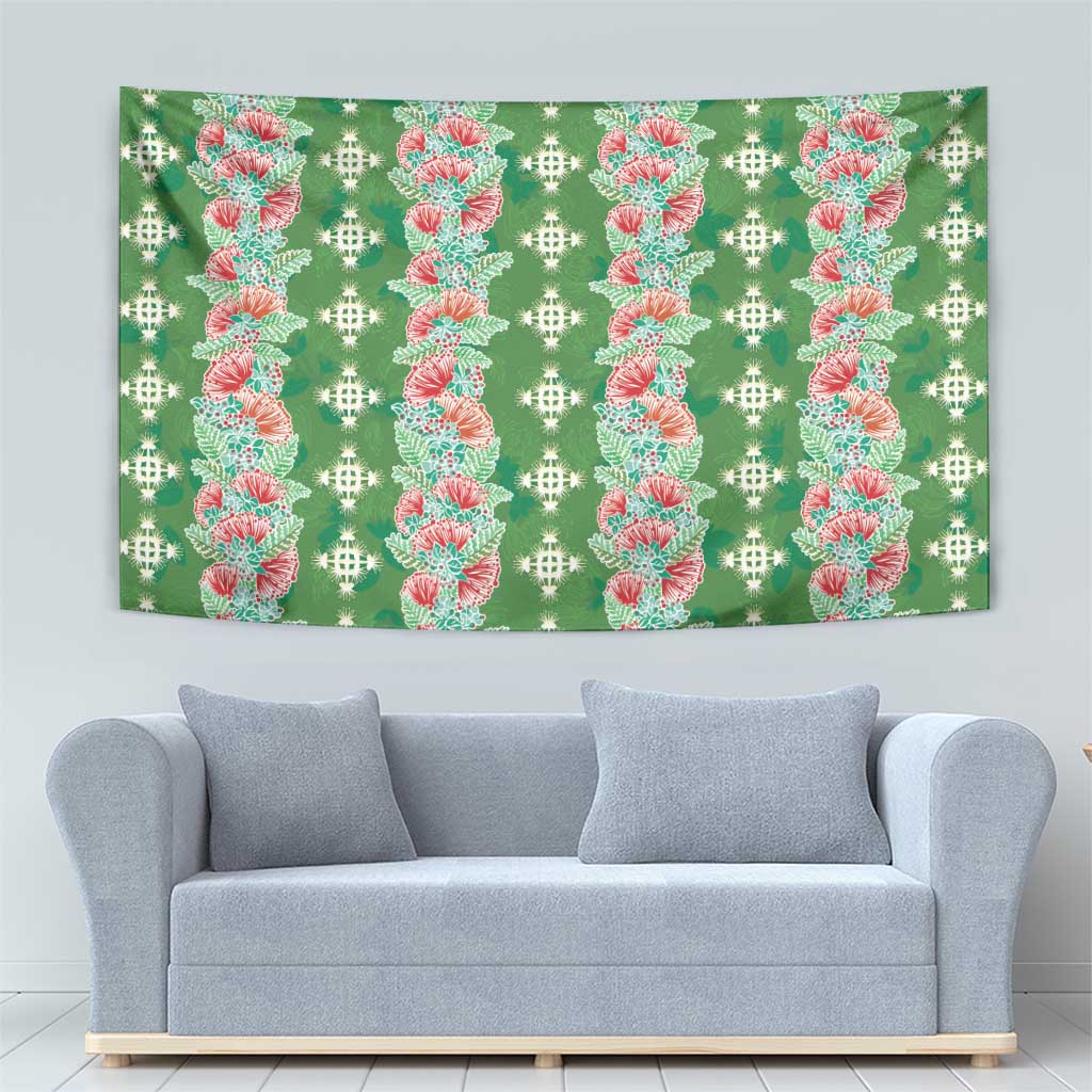 Hawaii Ohia Lehua Tapestry Tropical Vibes Green LT05 - Polynesian Pride