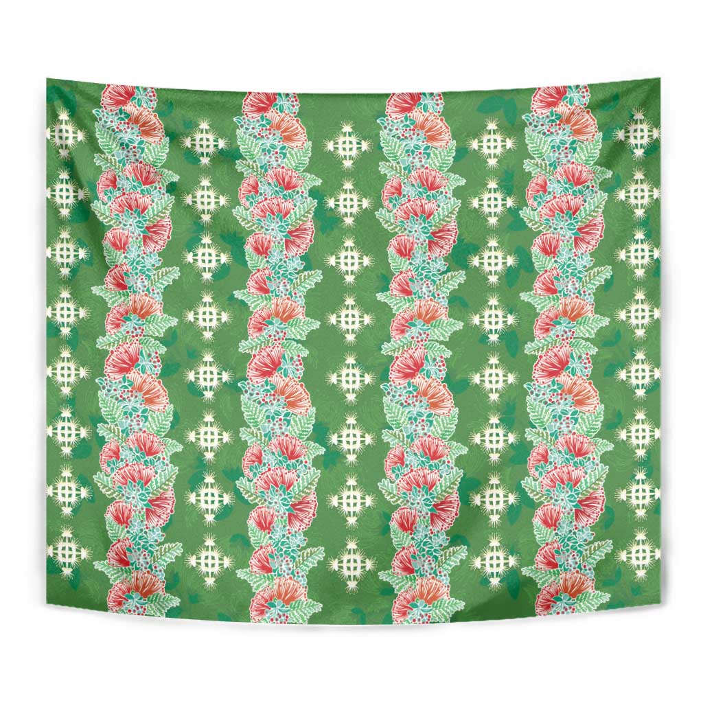 Hawaii Ohia Lehua Tapestry Tropical Vibes Green LT05 - Polynesian Pride