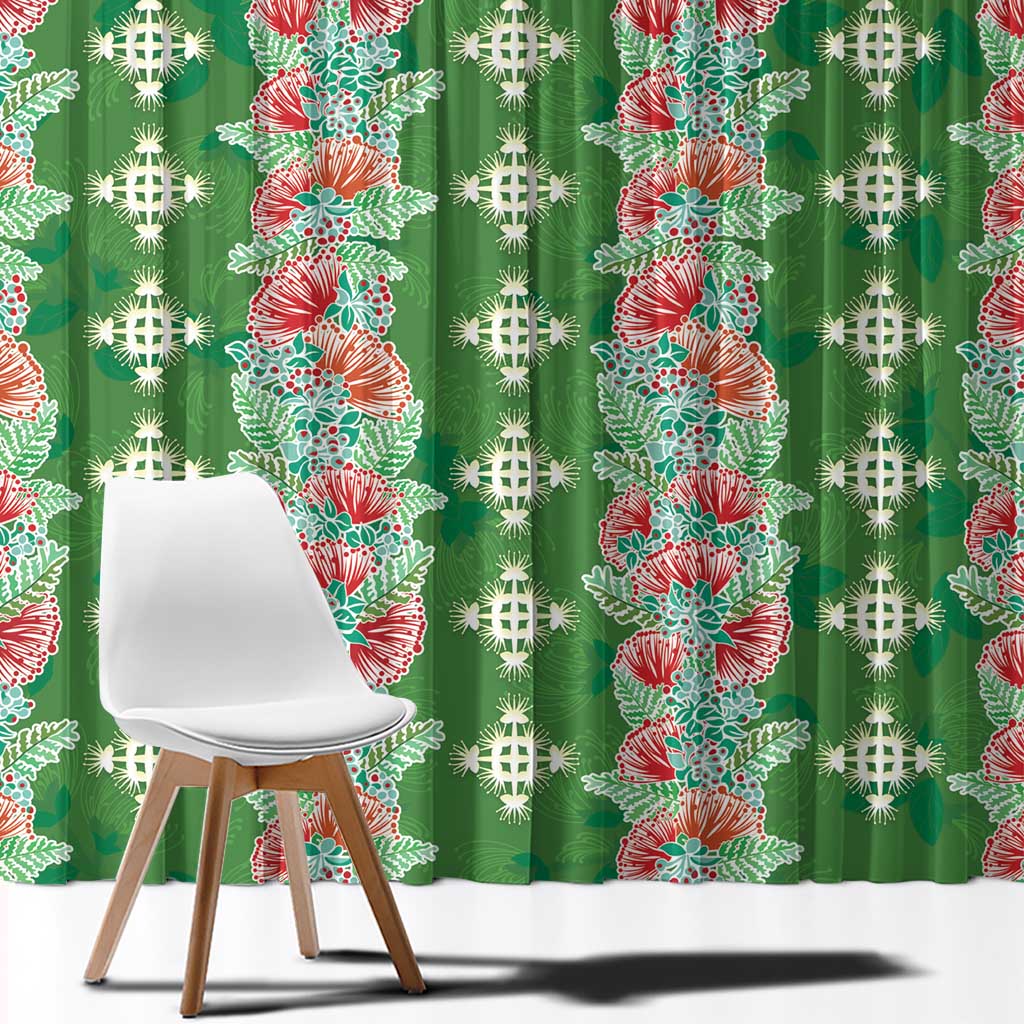 Hawaii Ohia Lehua Window Curtain Tropical Vibes Green LT05 - Polynesian Pride