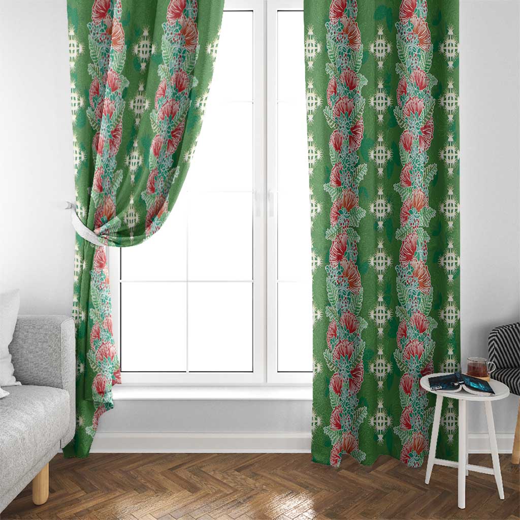 Hawaii Ohia Lehua Window Curtain Tropical Vibes Green LT05 - Polynesian Pride