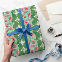 Hawaii Ohia Lehua Wrapping Paper Tropical Vibes Green
