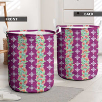 Hawaii Ohia Lehua Laundry Basket Tropical Vibes Fuchsia LT05 - Polynesian Pride