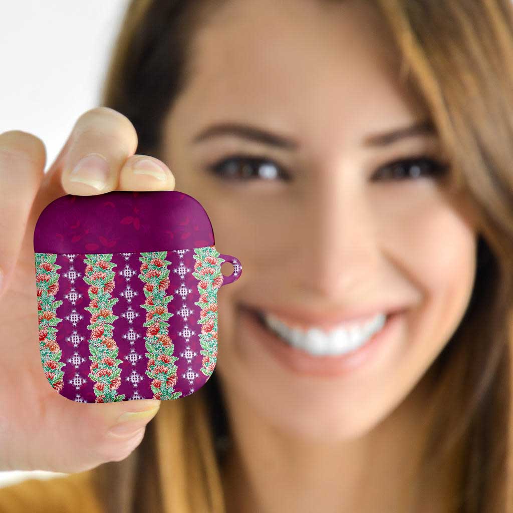 Hawaii Ohia Lehua AirPods Case Tropical Vibes Fuchsia LT05 - Polynesian Pride