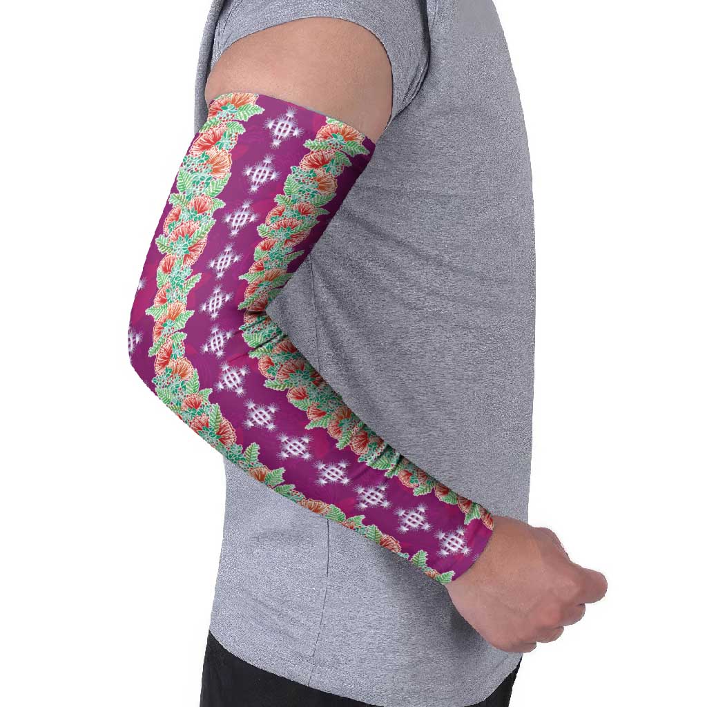 Hawaii Ohia Lehua Arm Sleeves Tropical Vibes Fuchsia LT05 - Polynesian Pride