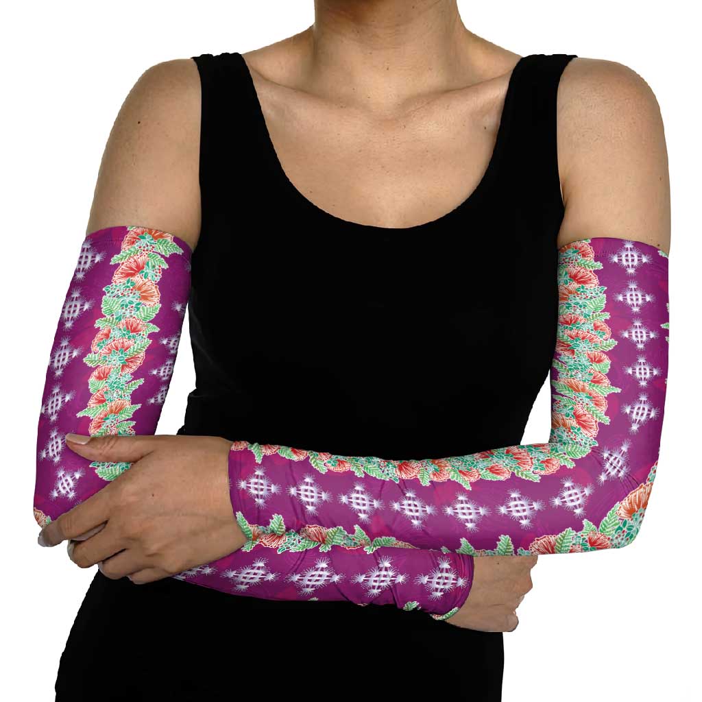 Hawaii Ohia Lehua Arm Sleeves Tropical Vibes Fuchsia LT05 - Polynesian Pride