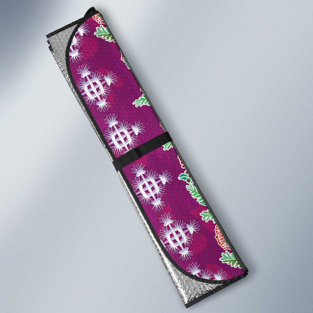 Hawaii Ohia Lehua Auto Sun Shade Tropical Vibes Fuchsia LT05 - Polynesian Pride
