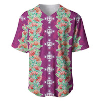 Hawaii Ohia Lehua Baseball Jersey Tropical Vibes Fuchsia LT05 Fuchsia - Polynesian Pride
