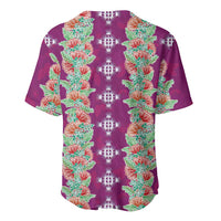 Hawaii Ohia Lehua Baseball Jersey Tropical Vibes Fuchsia LT05 - Polynesian Pride
