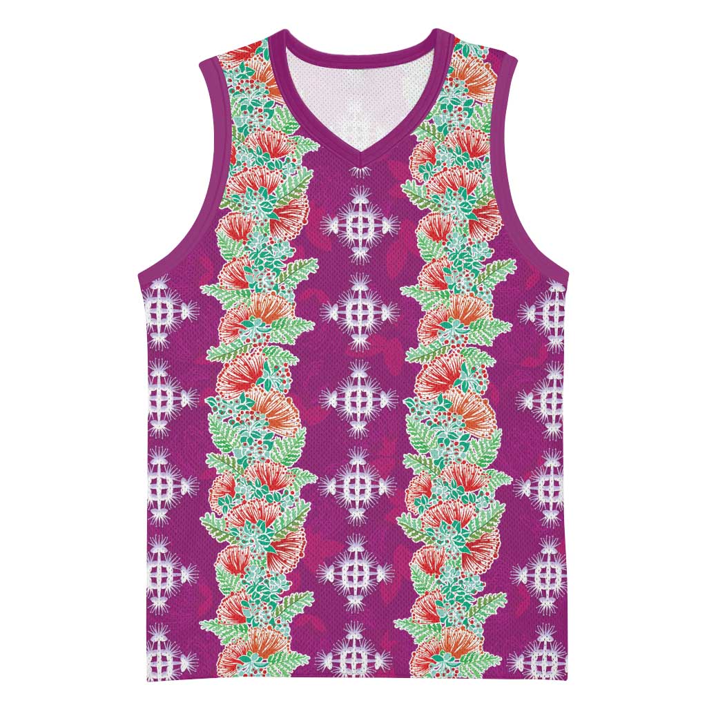 Hawaii Ohia Lehua Basketball Jersey Tropical Vibes Fuchsia LT05 Unisex Fuchsia - Polynesian Pride