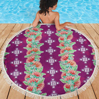 Hawaii Ohia Lehua Beach Blanket Tropical Vibes Fuchsia LT05 - Polynesian Pride