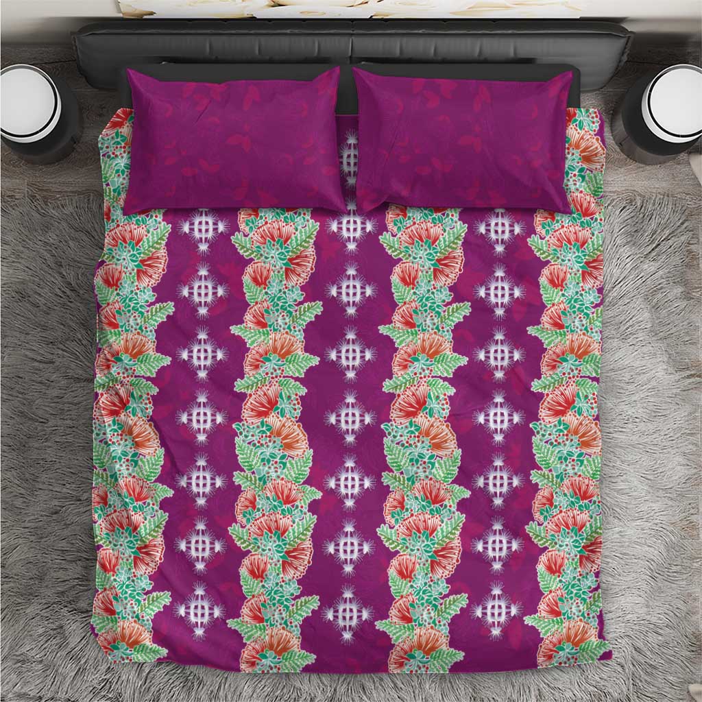 Hawaii Ohia Lehua Bedding Set Tropical Vibes Fuchsia LT05 Fuchsia - Polynesian Pride