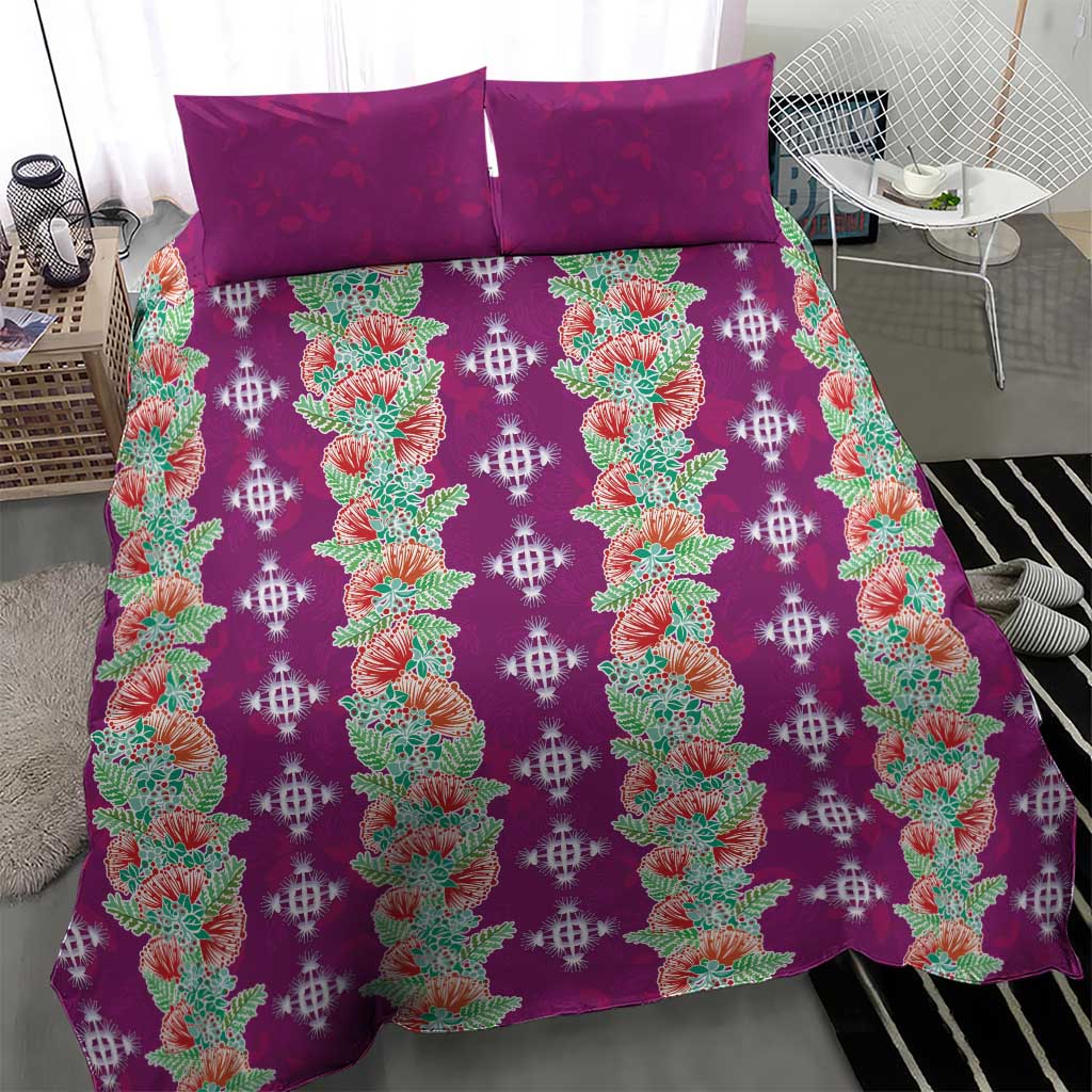 Hawaii Ohia Lehua Bedding Set Tropical Vibes Fuchsia LT05 - Polynesian Pride
